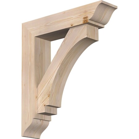 Ekena Millwork Imperial Traditional Smooth Bracket w/ Offset Brace, Douglas Fir, 7 1/2"W x 32"D x 36"H BKT0806X32X36IMP01SDF